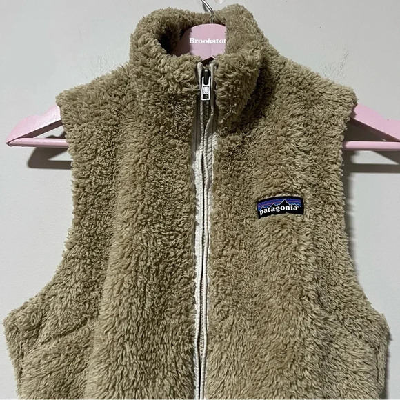Patagonia Women’s Los Gatos Zip Up Fleece Vest Tan Size XS - Picture 5 of 6
